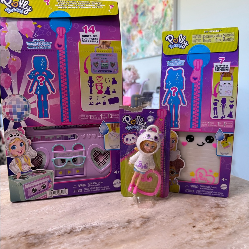 Polly Pocket Surprise Pack with Doll - Pink and White